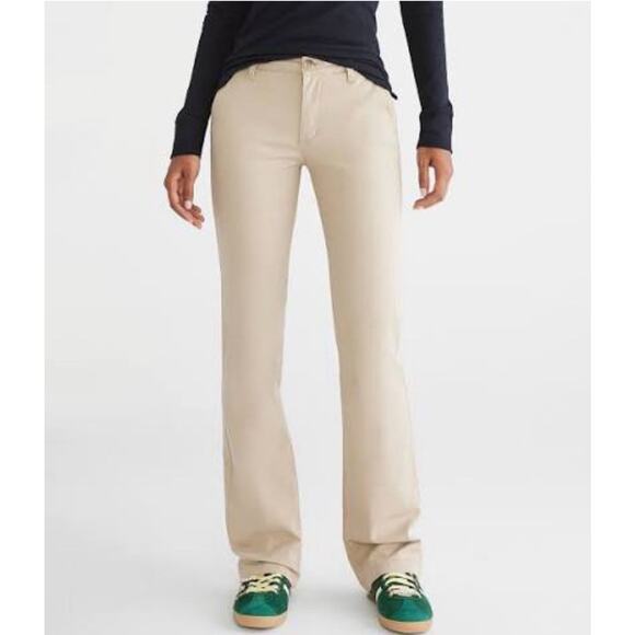 Aeropostale Womens Pants 2 Regular Classic Twill Pant Flat Front Business Casual - Picture 4 of 9